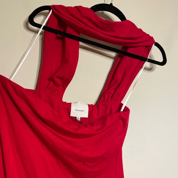 Reformation Carmina Knit Dress in Lipstick - Picture 6 of 11